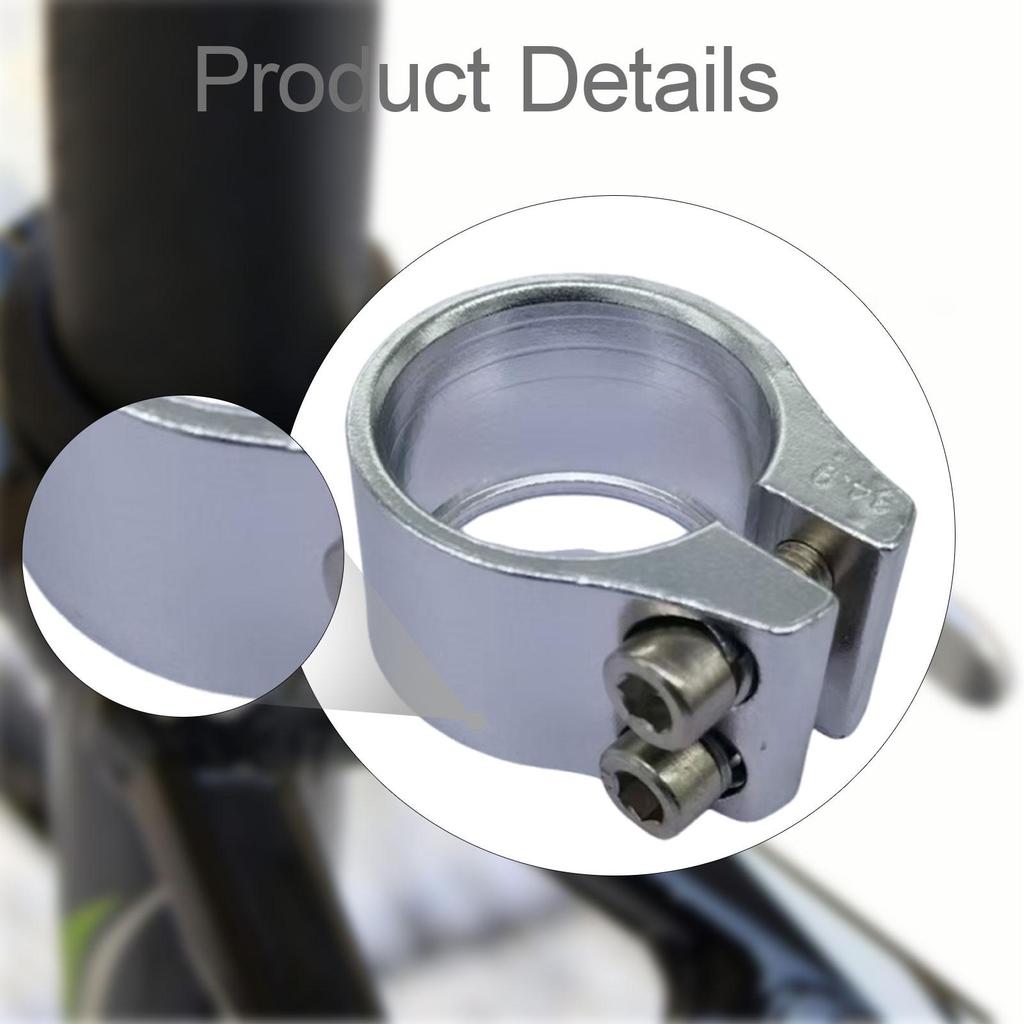 Bicycle Seat Tube Clamp, 1.37 Inch Spare Part Reliable Easy To Install Bicycle Saddle Clip Tightener Clip