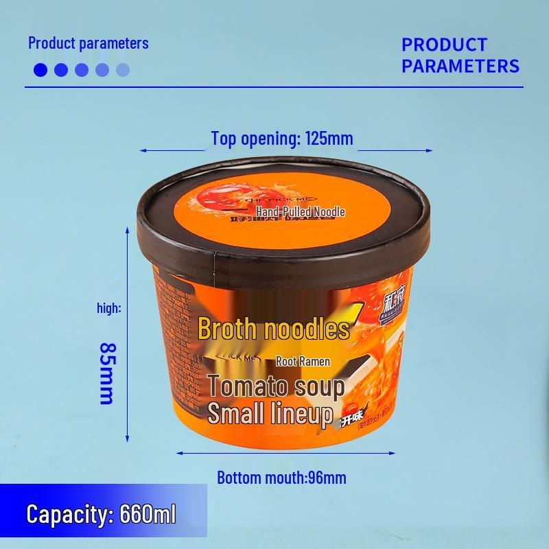 Bols jetables épaissis en papier de qualité alimentaire pour nouilles instantanées et plats à emporter