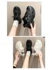Women's Korean-Style 2025 Summer Dad Sneakers: Breathable Mesh, Thick Sole, Versatile White Running Shoes