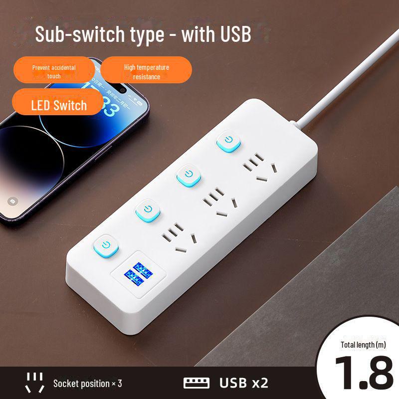 Bandă de alimentare inteligentă Xiaomi cu USB, extensie multifuncțională, priză pentru comutator pentru biroul de acasă