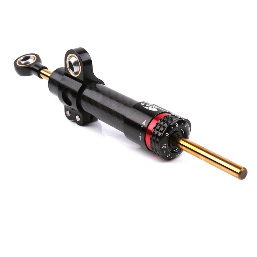 250mm/9.8" Aluminum Motorcycle Steering Damper Stabilizer Rod 16 Adjustment Gear