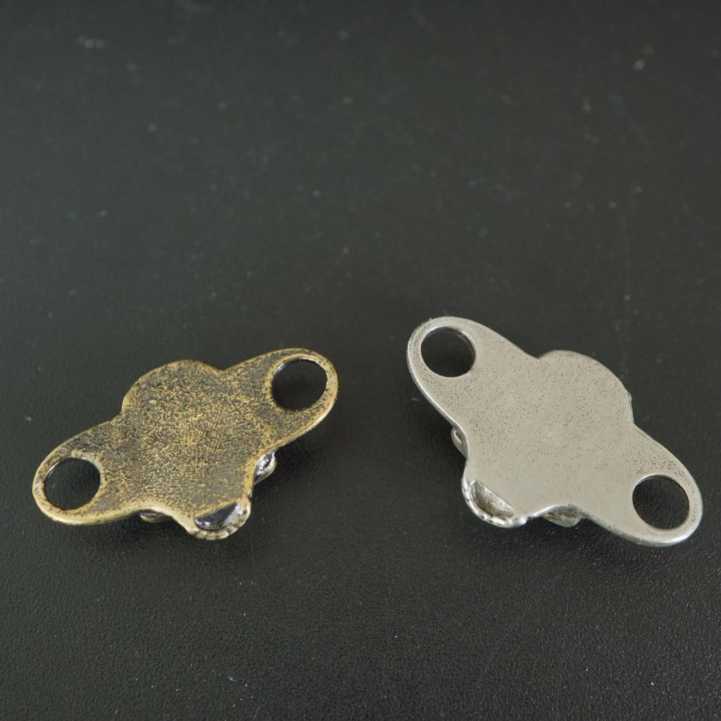 Vintage Brass Skull Shoelace Buckle - Handmade Leather Hip Hop Shoe Accessory