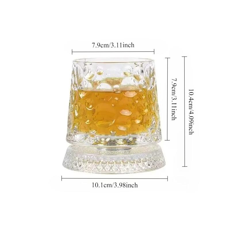 Internet Celebrity Rotating Water Glass Whisky Wine Glass Design Sense Niche Foreign Wine Glass Beer Glass Drinking Glasses Cups 1pcs