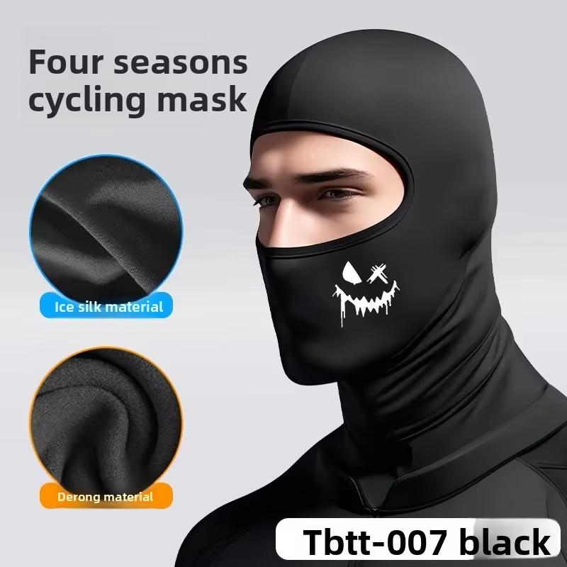 

Face Print Full Face Mask Balaclava Autumn and winter keep warm Spring and Summer Ice Silk style Outdoor Sport caps
