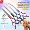 Set Foarfece de Tuns Animale Fenice JP440C 6,5/7 Inch Drept Curbat Foarfece de Tuns Câini Subțiere Chunker pentru Tuns Profesional