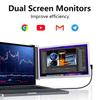Dual-screen Monitor 15.4in Portable Display 1920x1080P FHD  Screen Rotatable Laptop Display Extender for Gaming Editing Stock