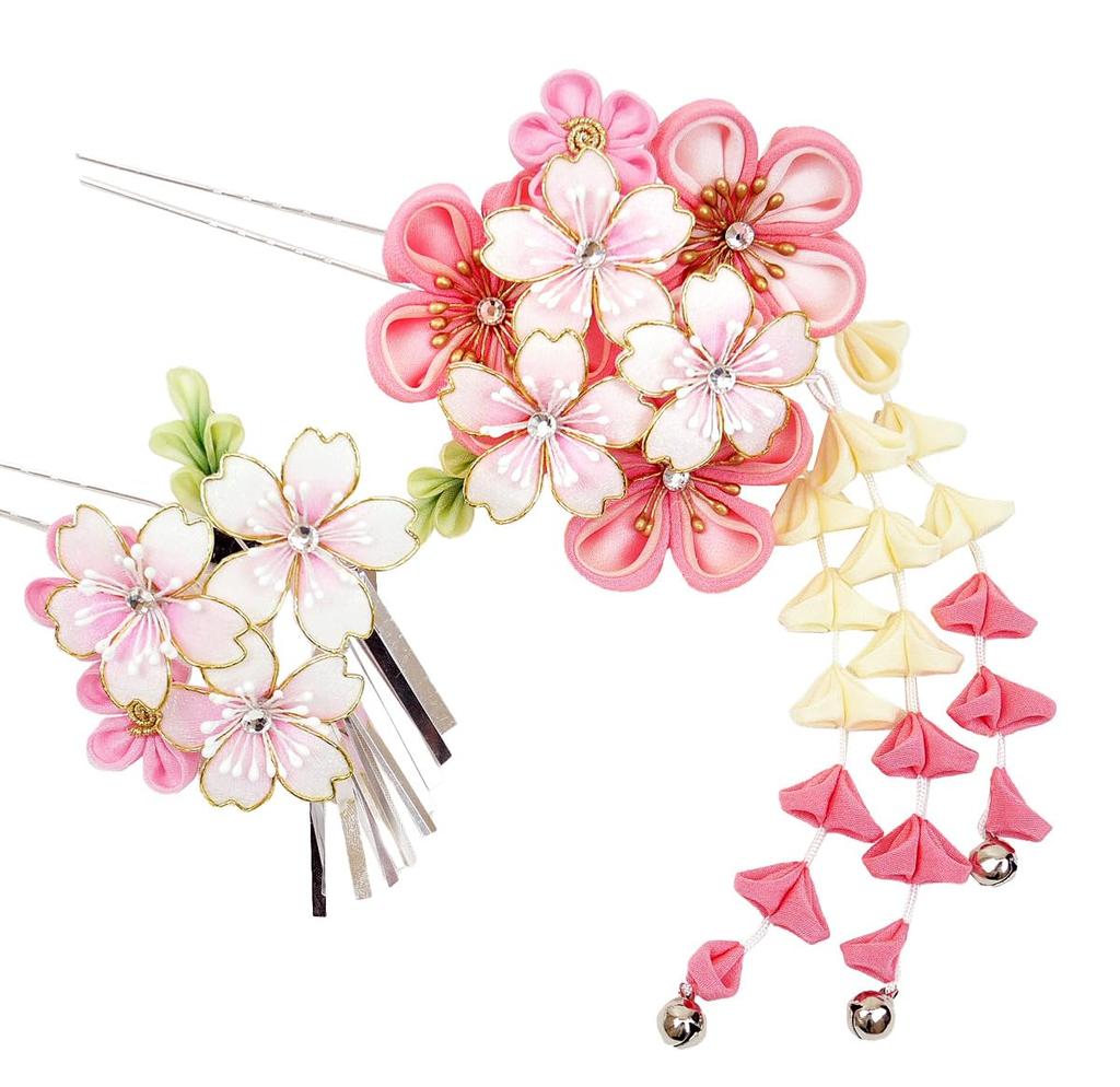 hair accessory set for and other silver leaflet Two-piece furisode, coming-of-age ceremonies, graduations, Shichi-Go-San, Shichi-Go-San occasions.