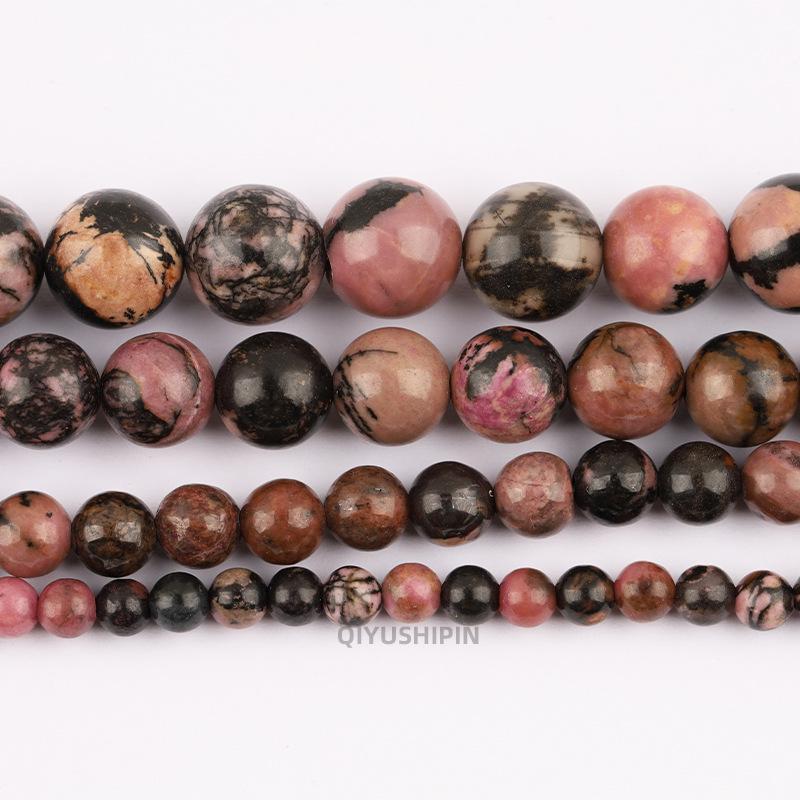 

Сделай сам Бусины из красного прожилкового камня с черной линией круглой формы для изготовления ювелирных изделий - Нить натуральных бусин 6mm, 60 beads per string