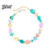Casual Vacation Necklace Bohemian Necklace Colorful Resin Beaded Choker Retro