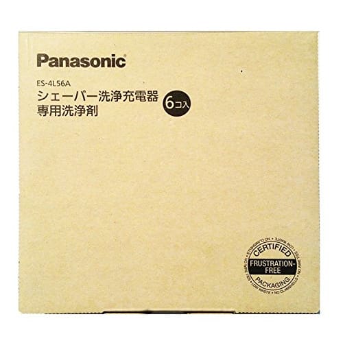 Panasonic Shaver Cleaning Agent Cartridge for Ram Dash Cleaning Charger 6 Pieces ES-4L56A Blue