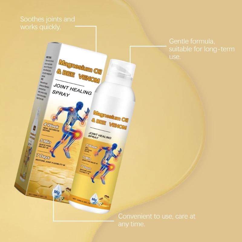 Magnesium Oil & Bees Venoms Joint Healing Sprays Joint Treatments Fast Absorption Bees Venoms Joint Soothing Sprays