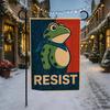 10 Pcs Resist Portland Frog Yard Flag Frog Protest Garden Flag Hilarious Outdoor Banner