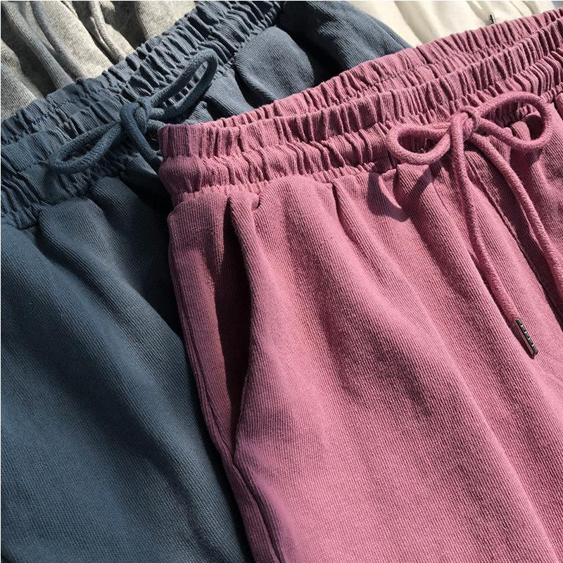 High waist elastic waist sports shorts women's loose casual outer wear summer new wide leg pants home pajama pants tide