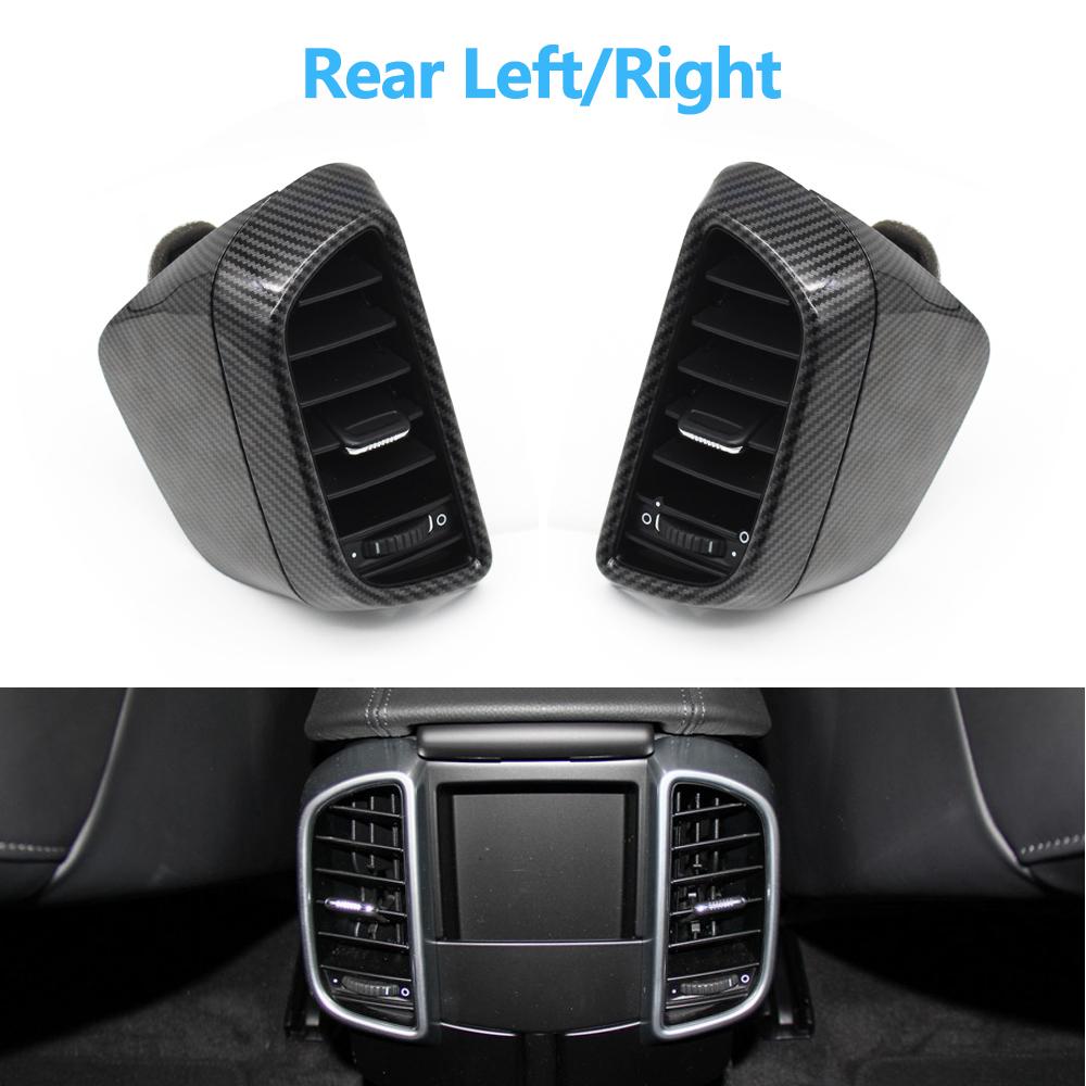 Carbon Fiber Car Predné vľavo vpravo vzadu Kompletná zostava klimatizácie AC ventilačná mriežka pre Porsche Cayenne 958