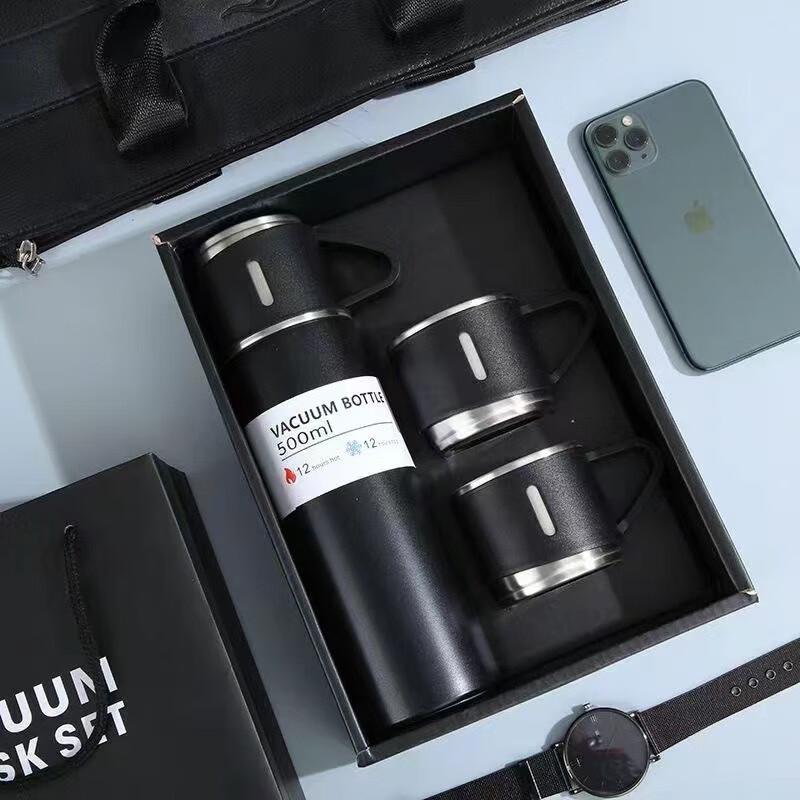 MRSIKEY 3-Lid Stainless Steel Vacuum Insulated Tumbler Gift Set