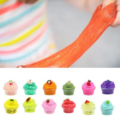 Fluffy Butter Slime Beautiful Comfortable Touch Ideal Gift Stress Relief Fruit Cherry Toy