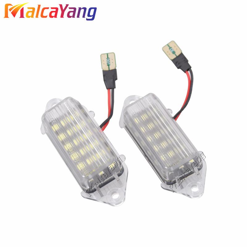 1 Pair LED Car License Number Plate Light For Mitsubishi Lancer 2003-2017 EVO VIII 2004-2008 EVO X 2008-2018