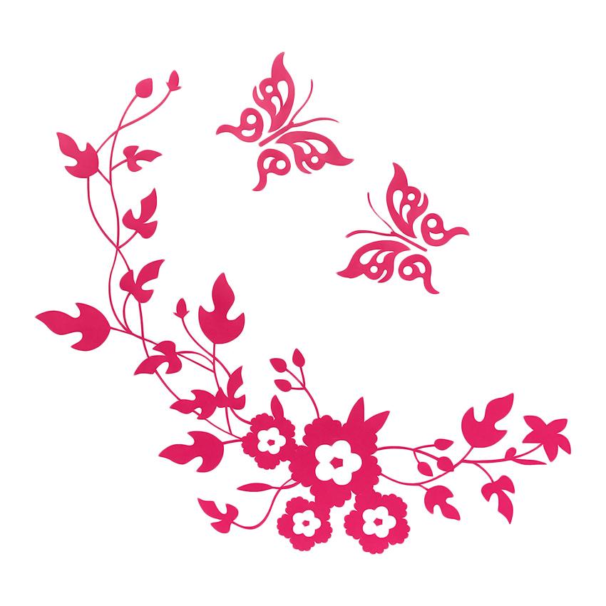 

Новые наклейки на стену для ванной комнаты с бабочками и цветами, домашнее украшение, наклейки на стену для туалета, декоративная наклейка, горячий поиск, домашнее украшение розы красного