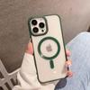 Magsafe pouzdro na telefon pro iPhone 14 12 11 13 Pro Max Clear Hard Pc Zadní silikonový nárazník Kovový kryt fotoaparátu