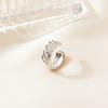 3 Pcs Zircon Korean Wave Multilayer Geometry Ear Cuff Clip on Earrings For Women Without Piercing Non-pierced Jewelry