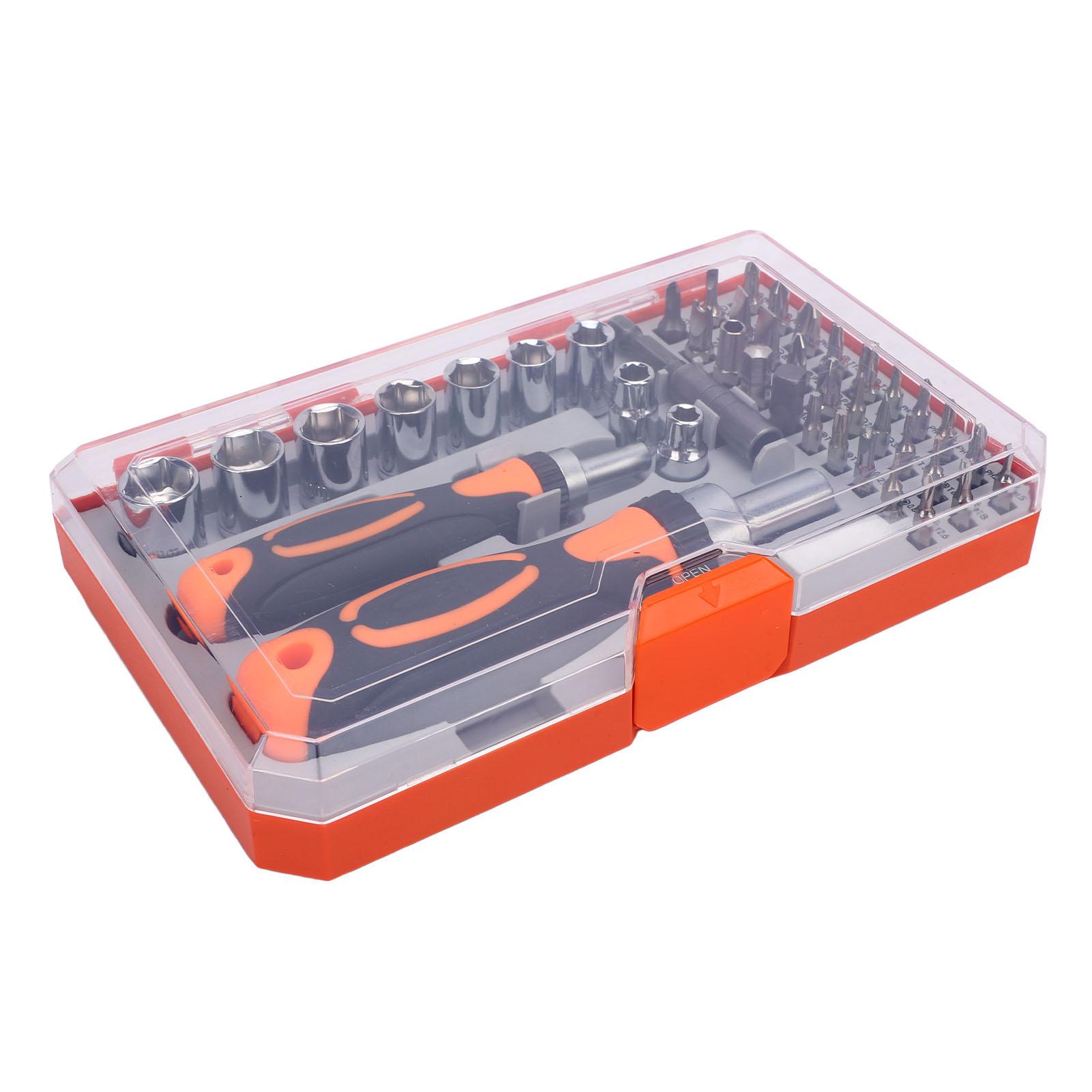 

Набор бит для отвертки 42 в 1, шестигранные головки, вращающаяся рукоятка-трещотка для дома и автомобиля