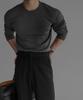 Baulopeulodeogteu Fine Ribbed Muscle Long Sleeve Knit Tee [Charcoal]