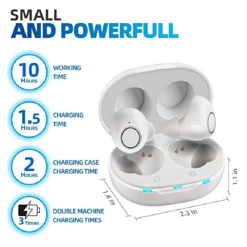 Wiederaufladbarer Smart Hörverstärker für Senioren Einstellbare Lautstärke mit geräuscharmem Design in Schwarz Weiß und Beige