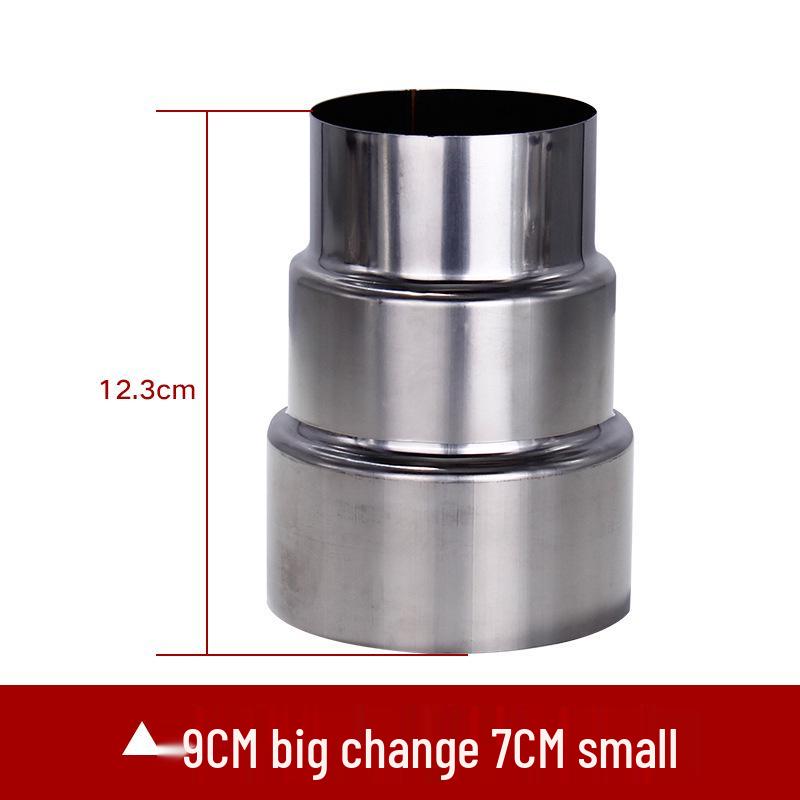 Conector Reductor pentru Coș de Fum din Oțel Inoxidabil pentru Încălzitor de Apă pe Gaz, 6cm la 5cm