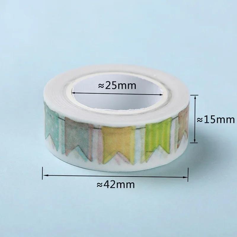 Brand New Colorful Flag Tape DIY Decoration Scrapbook Planner Masking Tape Cute Stationery