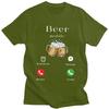 Beer Is Calling T Shirts Men 100 Cotton Tee Tops Valentines Day Gift Tshirt Short Sleeve Casual Tshirt Clothing