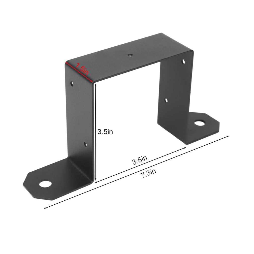 Fencing Projects 3.5 X 3.5 Inches 4x4 Post Bracket U Bracket For Fencing Rust Resistant Finish Carbon Steel Material
