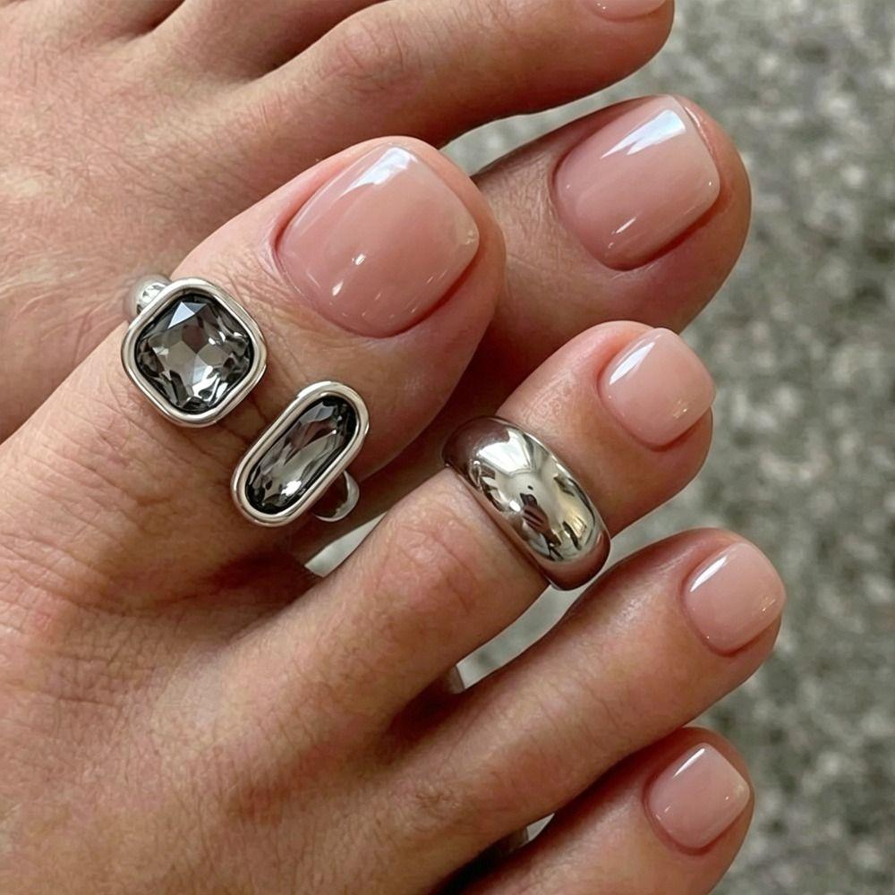 Round Korean Style Ring Metal Women Foot Ring Trendy Beach Foot Jewelry Vacation