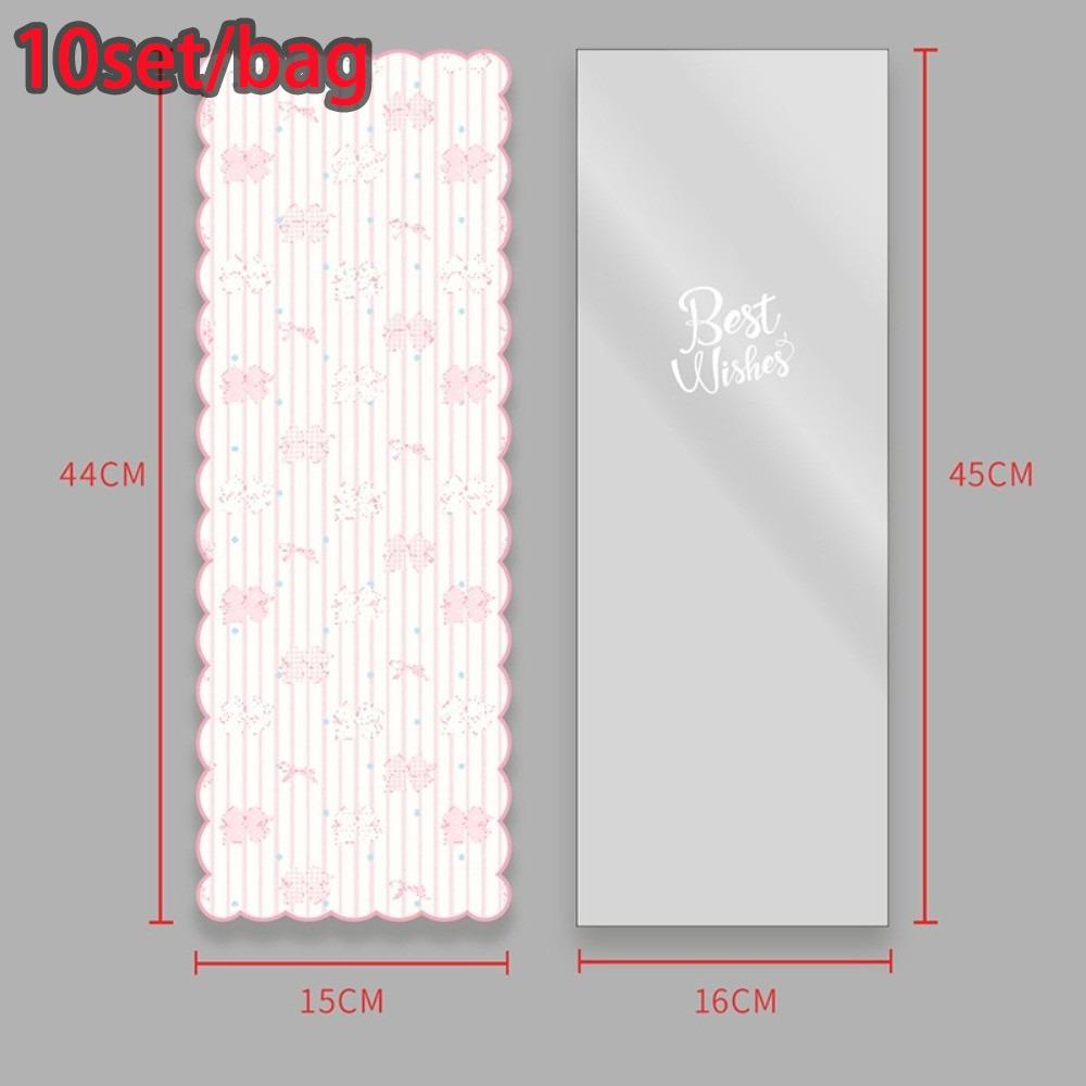 10pcs Bow Flower Packaging Bag Waterproof DIY Single Rose Sleeves Floral Material Packaging Transparent Bouquet Packaging Sleeve