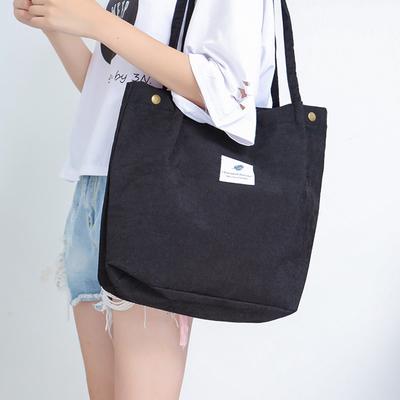 Large Capacity Tote Bag, Versatile Student Bag, Women'S Shopping Bag, Canvas Bag, Corduroy Shoulder Bag