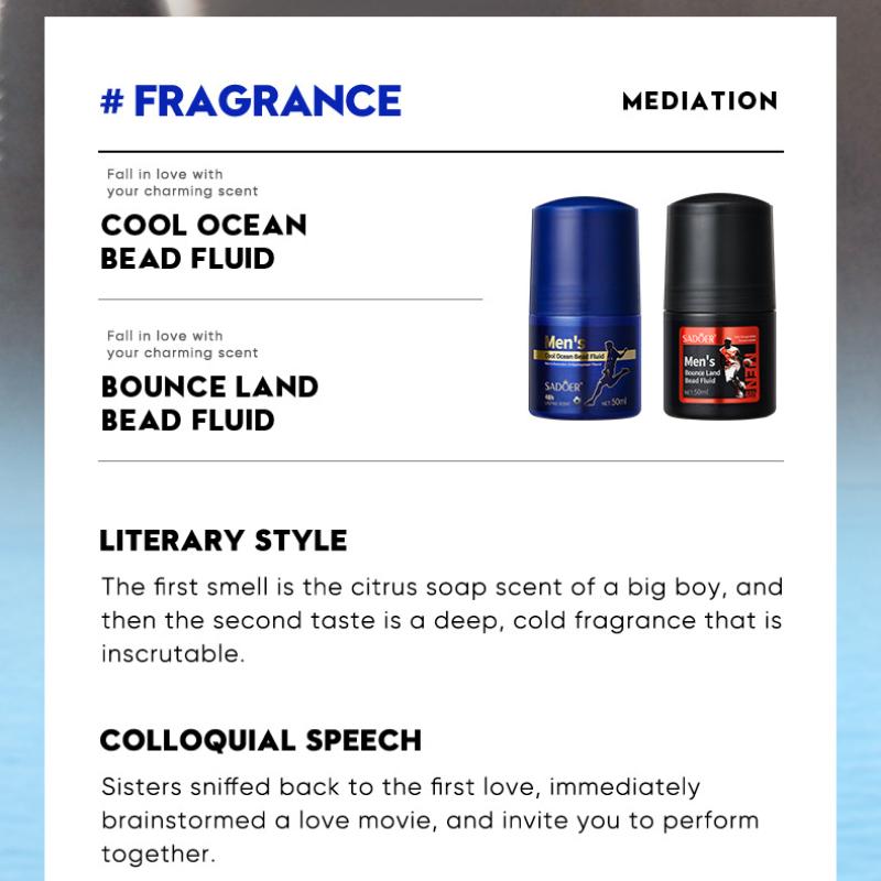 Antitranspirant-Lotion für Männer SADOER Antitranspirant Dry Tragbare Duft-Walking-Bead-Körperlotion