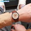 New Top Brand Student Watch Simple Fashion Quartz Watch Men's and Women's Tea Dial Design Digital Face Retro Casual