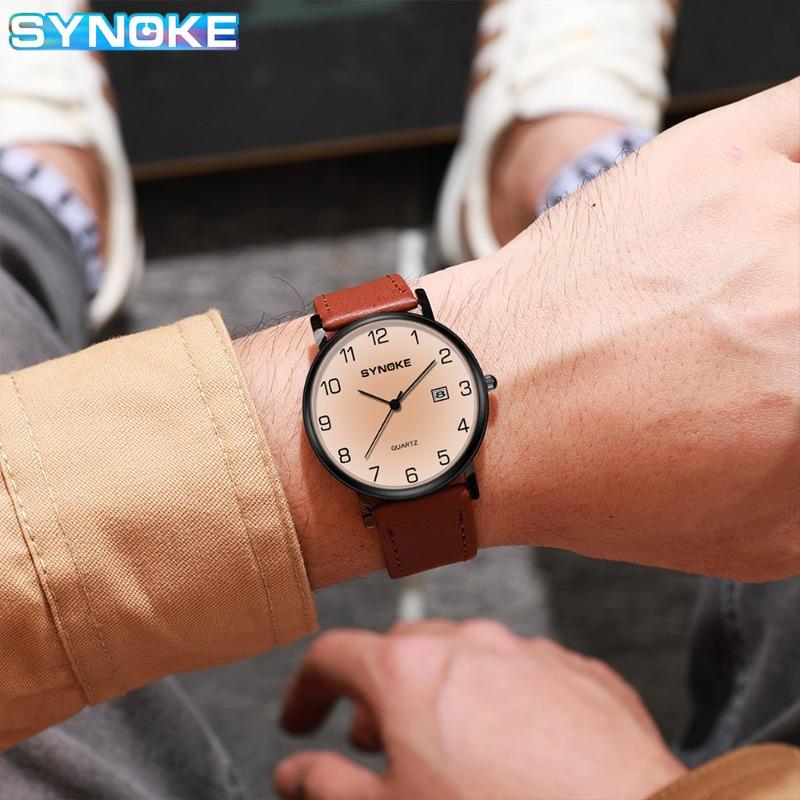 New Top Brand Student Watch Simple Fashion Quartz Watch Men's and Women's Tea Dial Design Digital Face Retro Casual