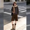Bailuyu Relaxed Fit Cropped Jacket with Scarf Collar