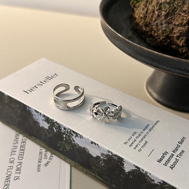 Trendy Copper Geometric Ring For Women With Adjustable Open Design For Elegant Fashion Style