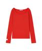 ILLIO Red Orange My One Scoop Neck Longsleeve