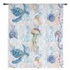 Marine Organisms Sea Turtle Jellyfish Seahorse Conch Coral Sheer Curtains Room Window Curtains Kitchen Tulle Voile Curtains