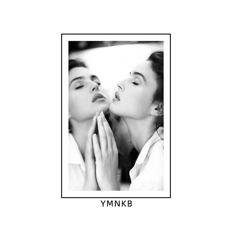 

Черно-белые винтажные плакаты на скандинавскую тему и принты, старые HD-фотографии сексуальной женщины, настенная живопись на холсте, декоративная картина для гостиной 21x30cm No Framed