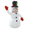 VidaXL Bonhomme de neige gonflable avec LED 120 cm, figurine gonflable, décoration de fête de Noël, décoration gonflable, 345363