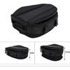 Motorcycle Tail Bag, Motorbike Saddlebags, Waterproof Rear Seat Bike Backpack, Multifunctional Luggage Suitcase, PU Leather Sport Bags, 15 L (Black)