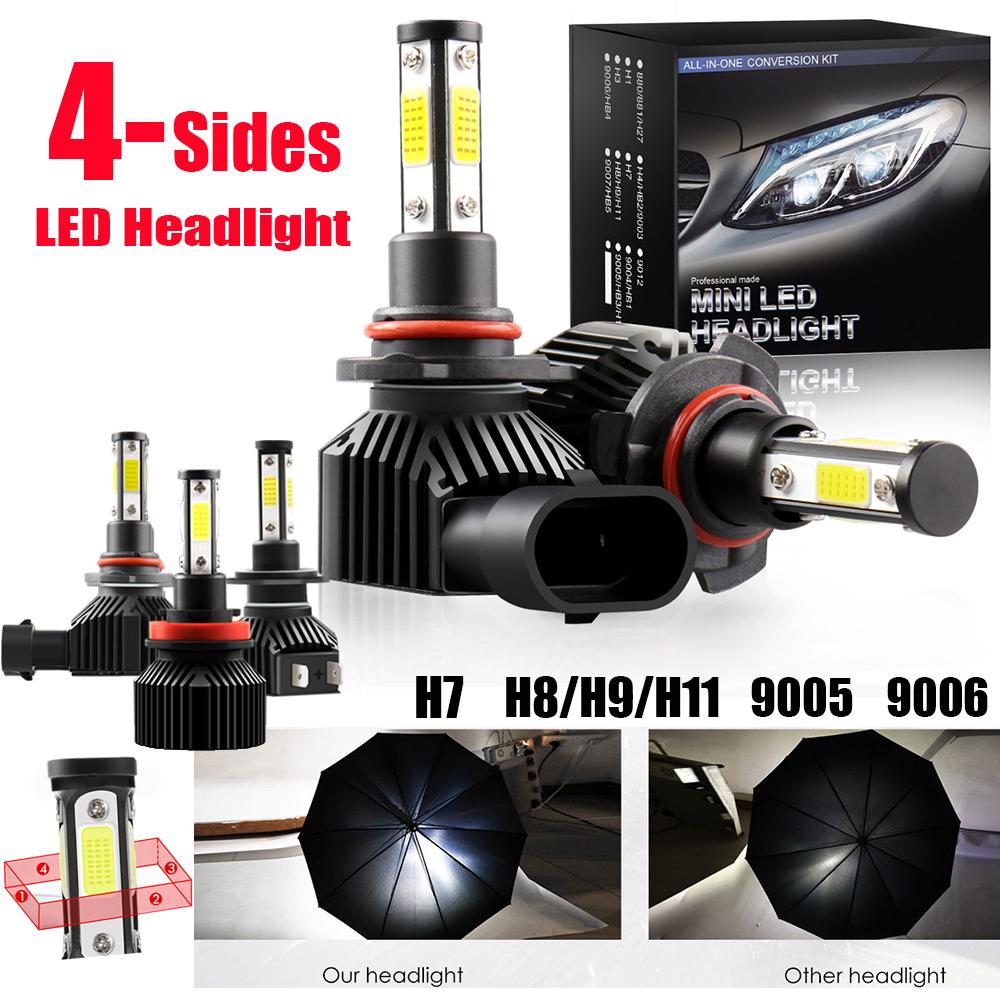 

4 стороны 20000LM H7 LED H8 H11 9005 HB3 9006 HB4 Светодиодный комплект фар Автомобильные лампочки для авто