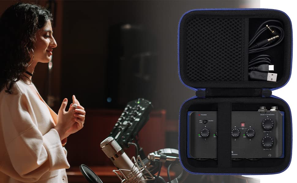 co2CREA Storage Case Compatible with Zoom Audio Interfaces AMS-24/AMS-44 (Case Only)