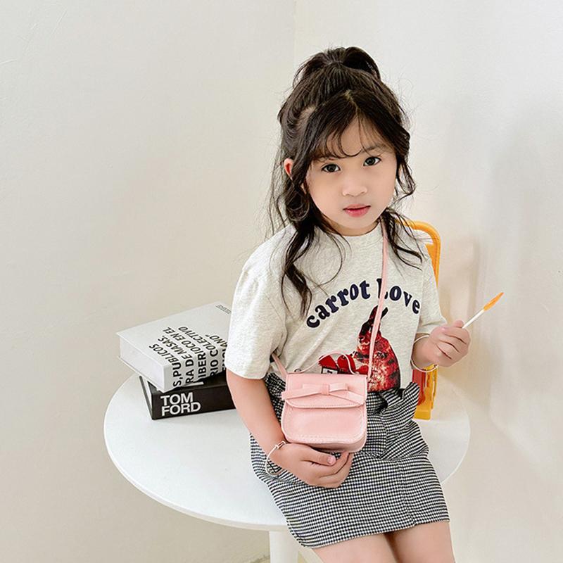 Fashion Small Purse Hand Bag For Little Girls Toddler Kids Cute Bow Messenger Bag Crossbody Bag Coin Wallet Single Shoulder Bag