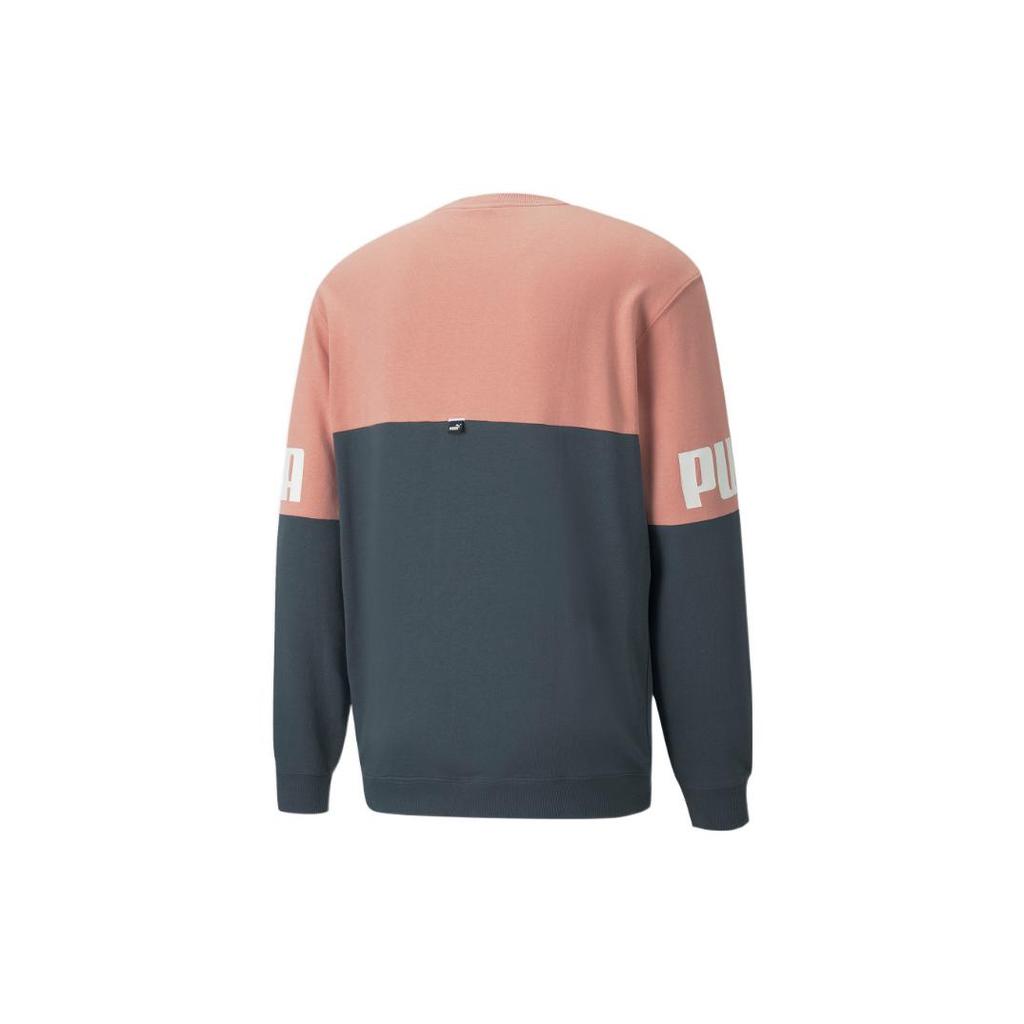 PUMA Sweatshirts Men's Gray Blue Rose Pink Crew Neck Moderate Regular 670935-42