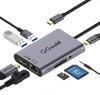 USB C QGeeM 8 In 1 USB TypeC HDMI Docking LAN Port Ethernet SD Card Compatible with MacBook S10 Hub, Station, 1G, 3.5mm AUX, Reader, 2018/Ipad