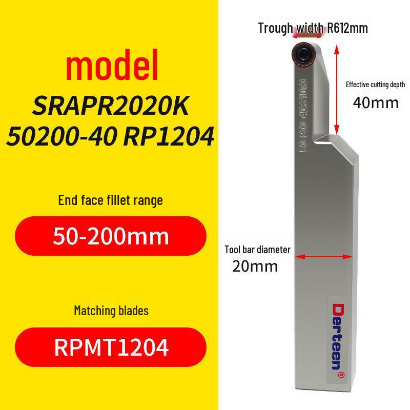 Vibrationsdämpfender CNC-Stirnnut-Werkzeughalter mit großer Schnitttiefe und rundem Bogen-Design